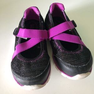 Baby/Kids Size 6 Stride Rite Tennis Shoes - Black and Purple - Bundle and save